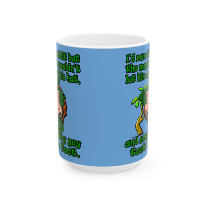 turtle race - White Mug (light blue)