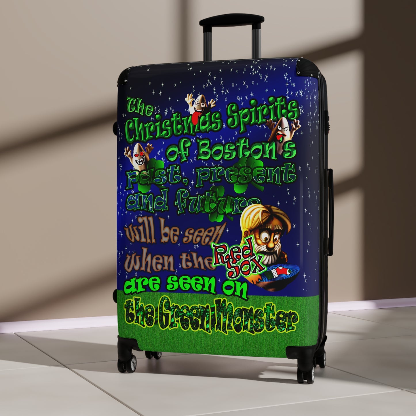 christmas spirits of boston - Suitcase ('snoops' background)