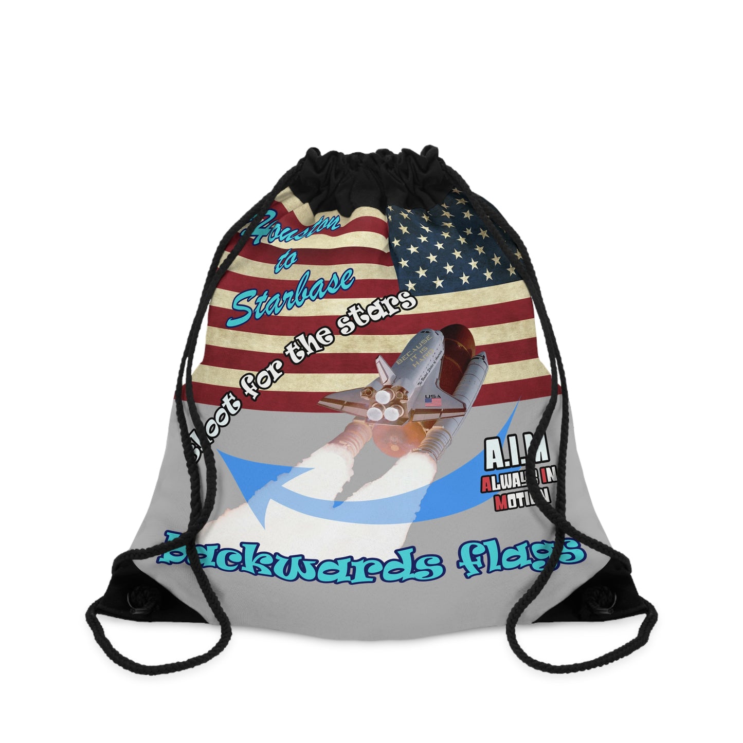 shoot for the stars - Drawstring Bag (light grey)