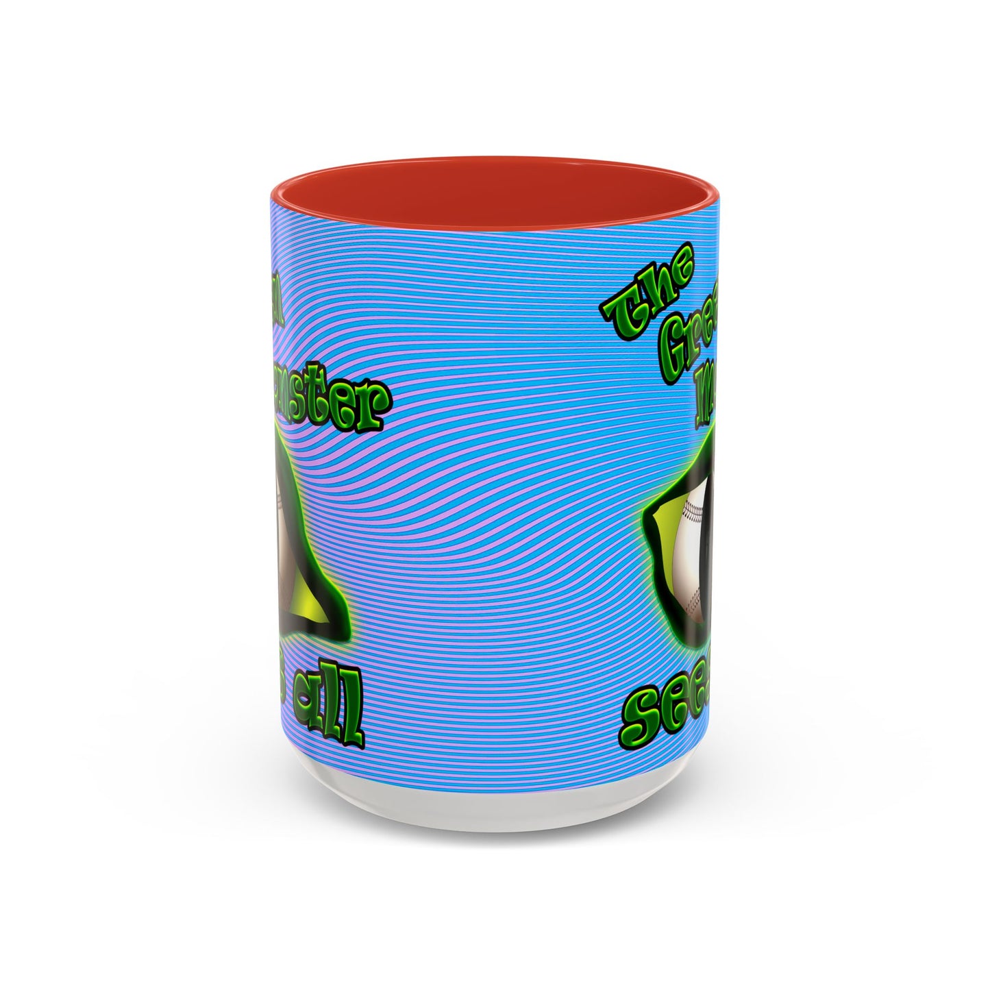 green monster - Accent Mug (light blue-purple wave)