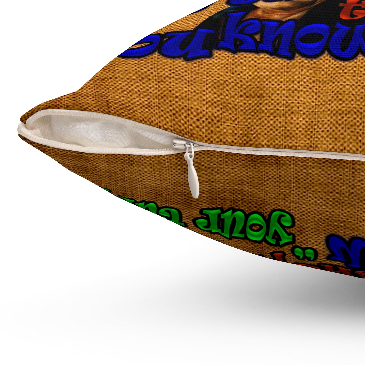 high noon - Spun Polyester Square Pillow - (dichromatic brown papyrus)