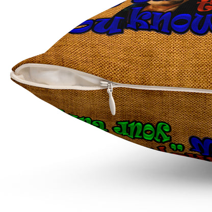 high noon - Spun Polyester Square Pillow - (dichromatic brown papyrus)
