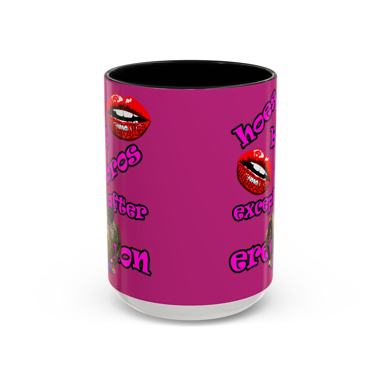 hoes b4 bros - Accent Mug (pink)