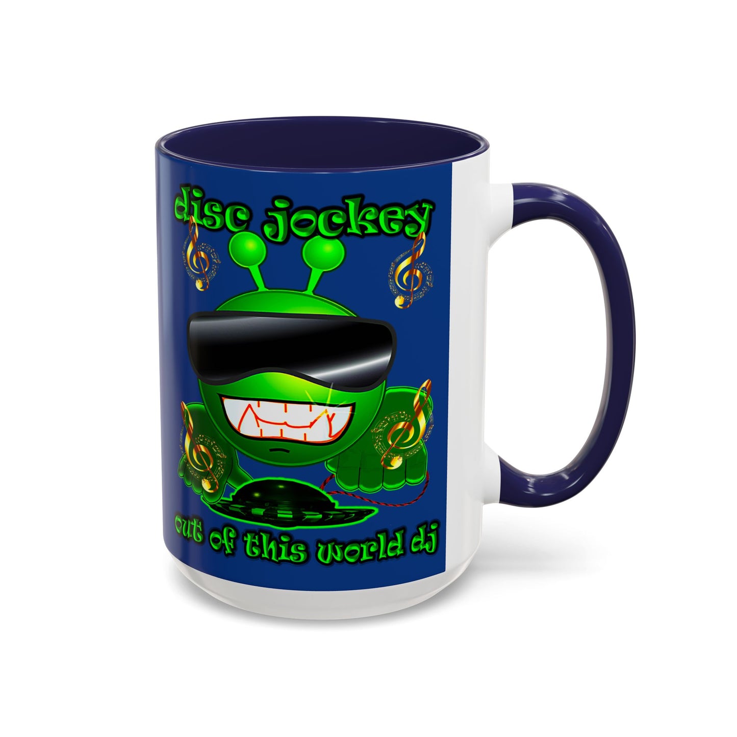 disc jockey - Accent Mug (dark blue)