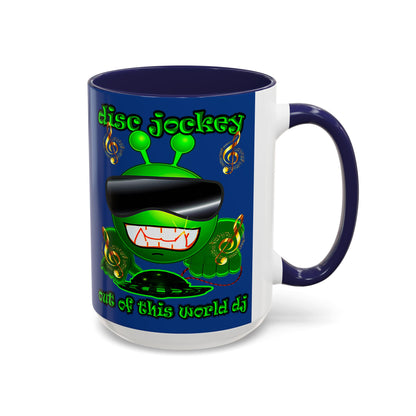 disc jockey - Accent Mug (dark blue)