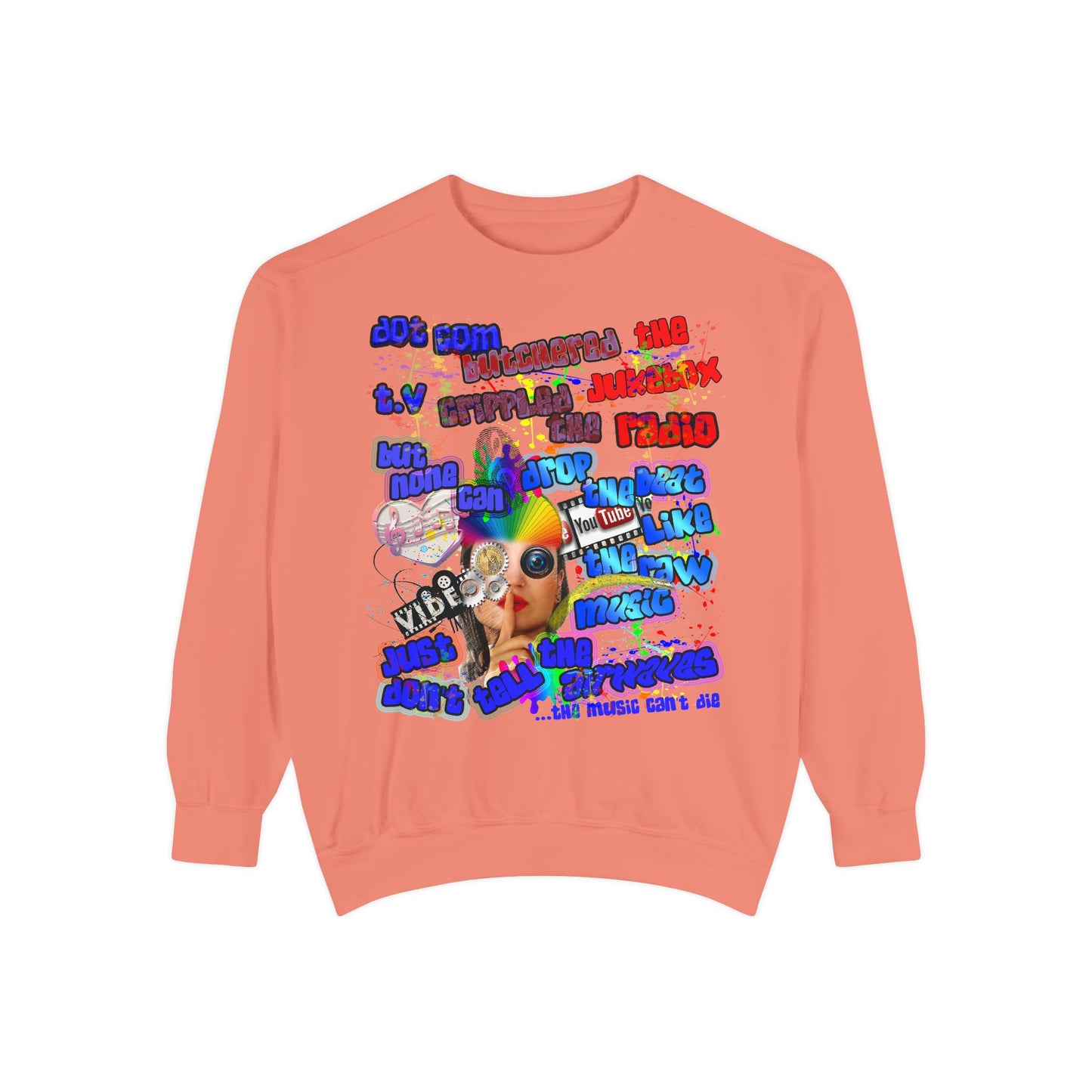 drop the beat - Unisex Garment-Dyed Sweatshirt