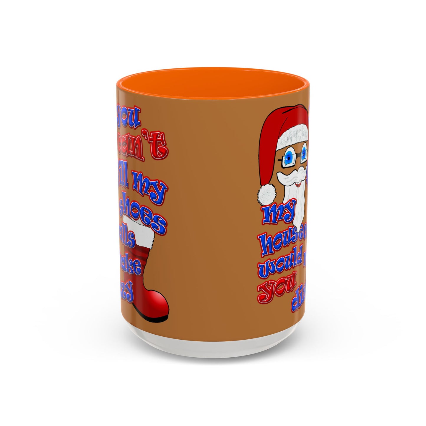santa's shoes - Accent Mug (light brown)