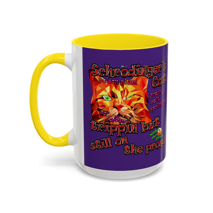 schrodinger's cat - Accent Mug (purple)