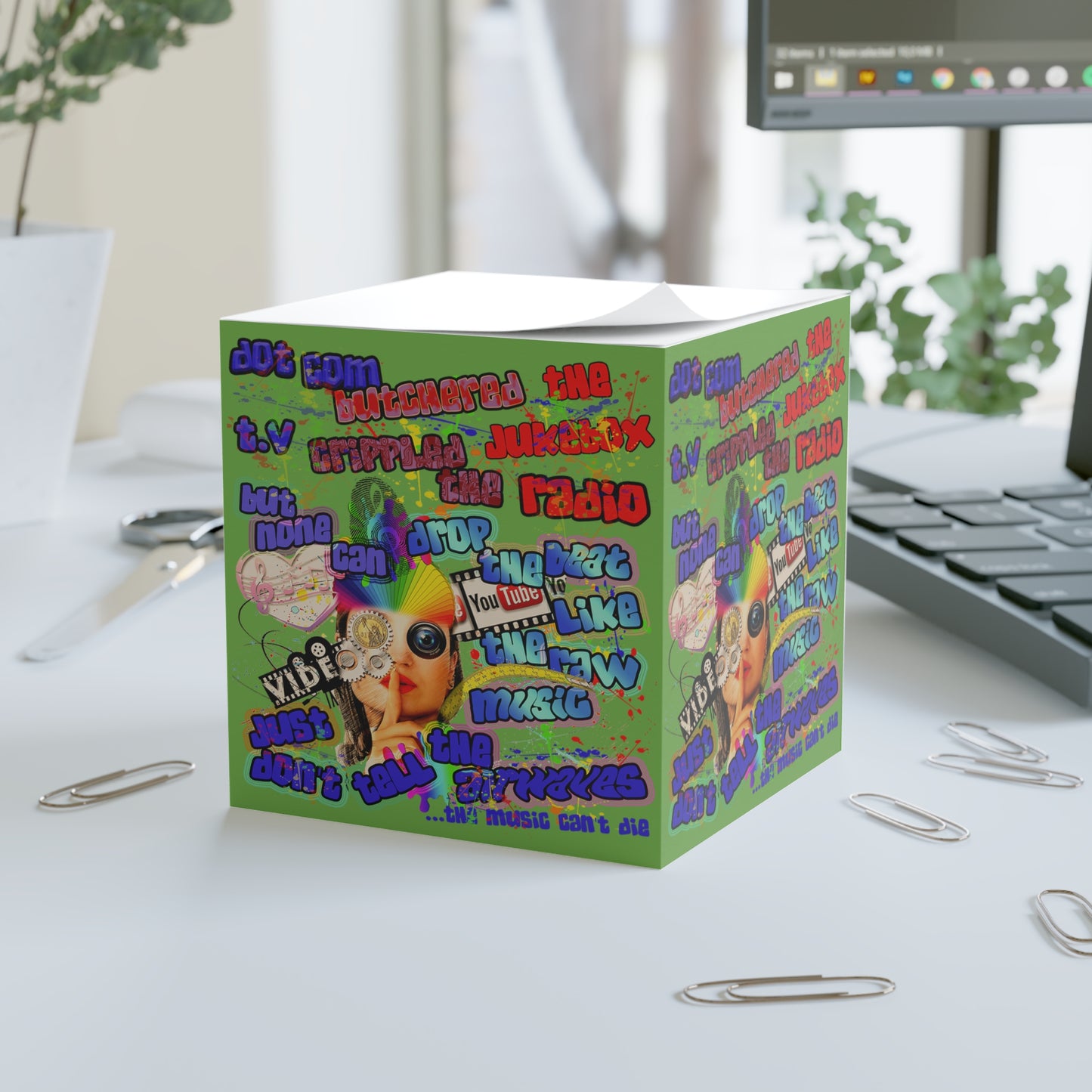 drop the beat - note cube (green)