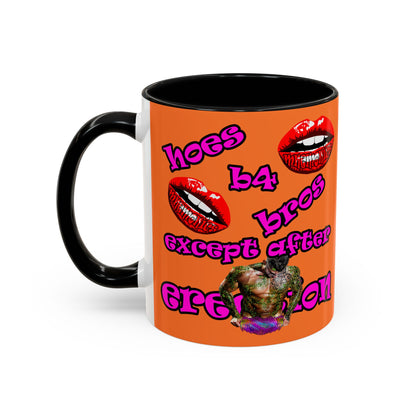 hoes b4 bros - Accent Mug (crusta)