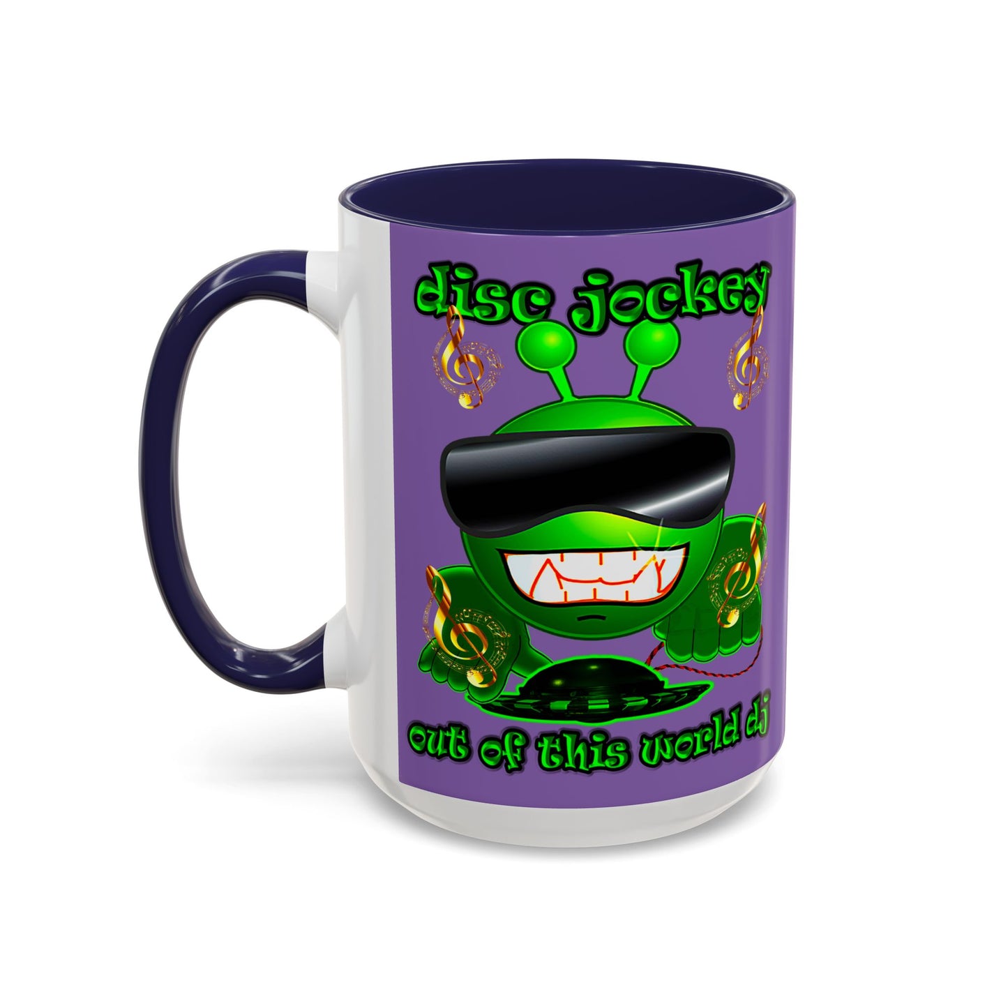 disc jockey - Accent Mug (light purple)