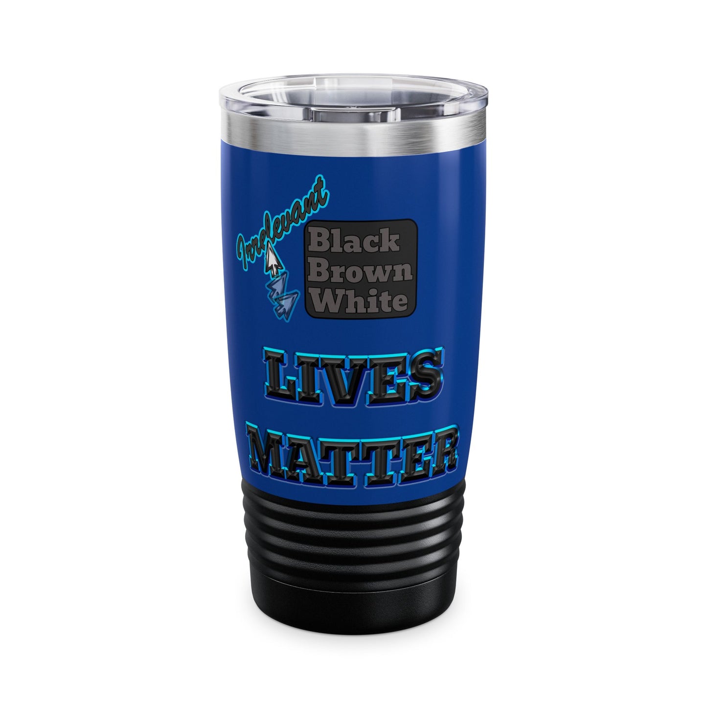 irrelevant - Ringneck Tumbler, 20oz (dark blue)
