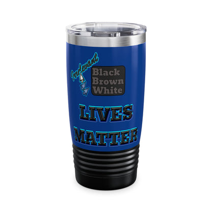 irrelevant - Ringneck Tumbler, 20oz (dark blue)