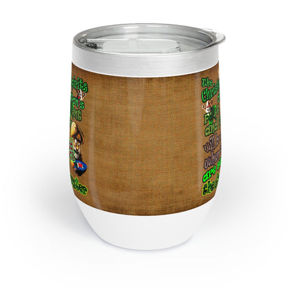 christmas spirits of boston - Chill Wine Tumbler (brown papyrus)