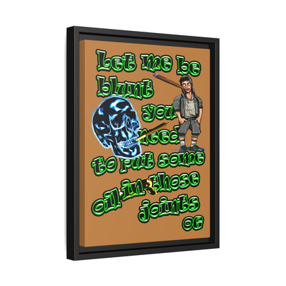 og - framed canvas art (light brown)