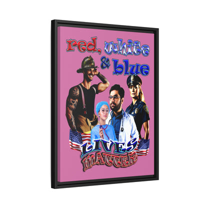 rw&b lives matter - framed canvas art (light pink)