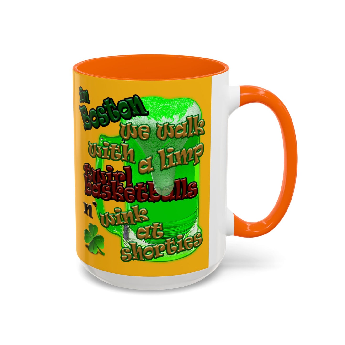 celtics logo - Accent Mug (yellow)