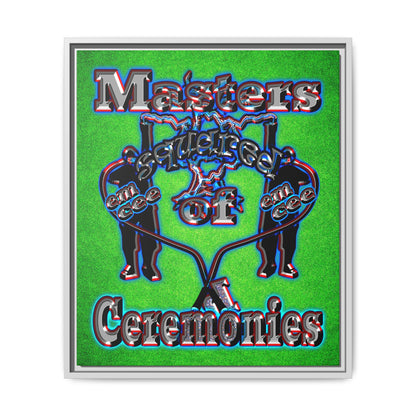 em cee squared - framed canvas art (green turf)