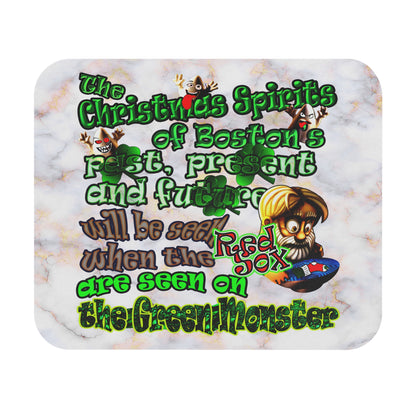 christmas spirits of boston - Mouse Pad (Rectangle) (white marble)