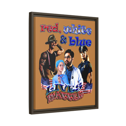 rw&b lives matter - framed canvas art (light brown)