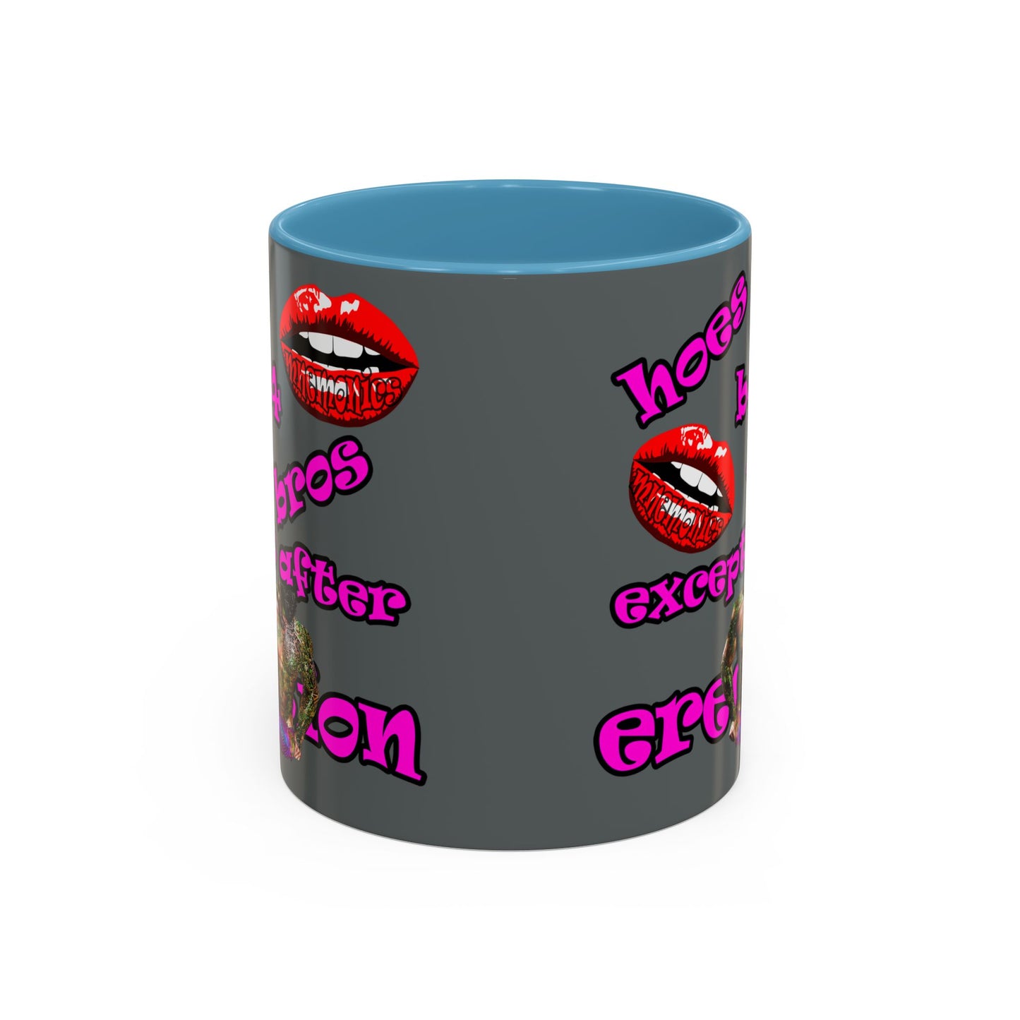 hoes b4 bros - Accent Mug (dark grey)
