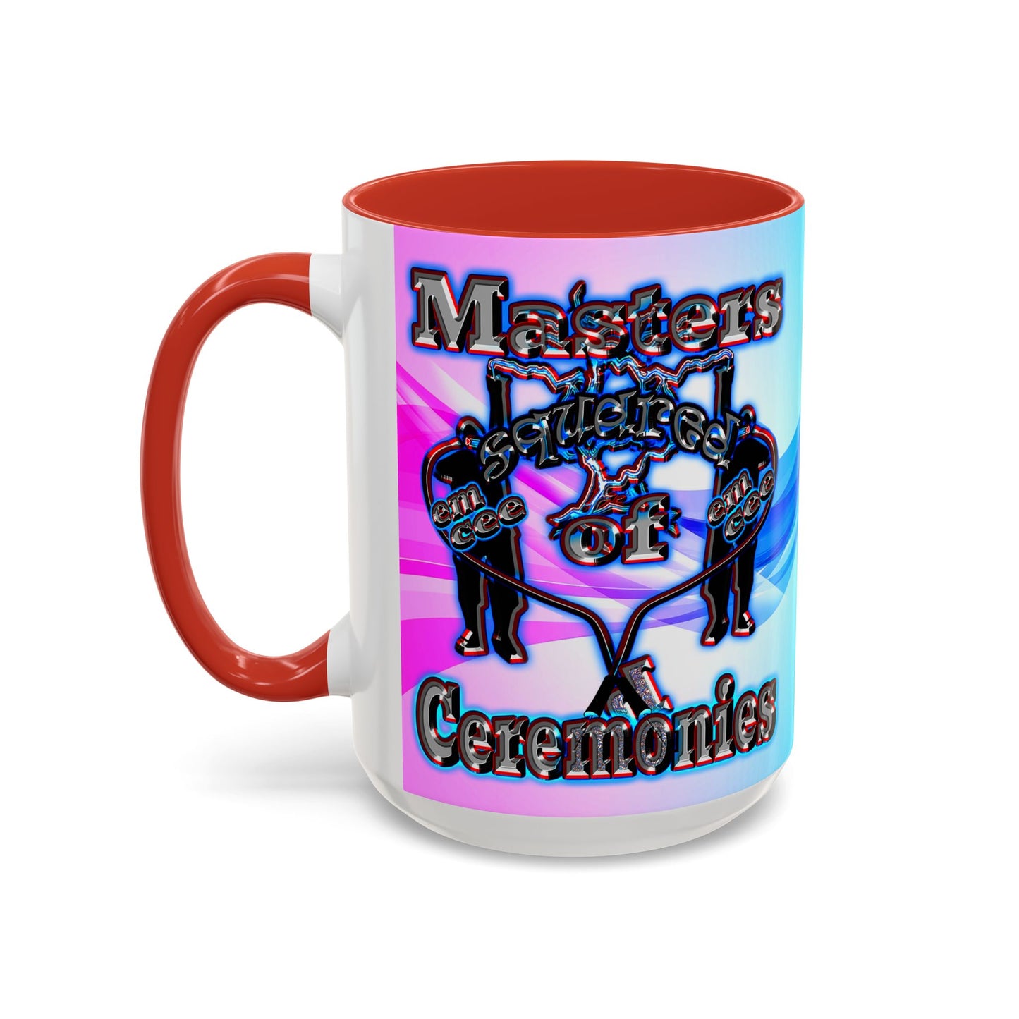 em cee squared - Accent Mug (light blue-pink wave)