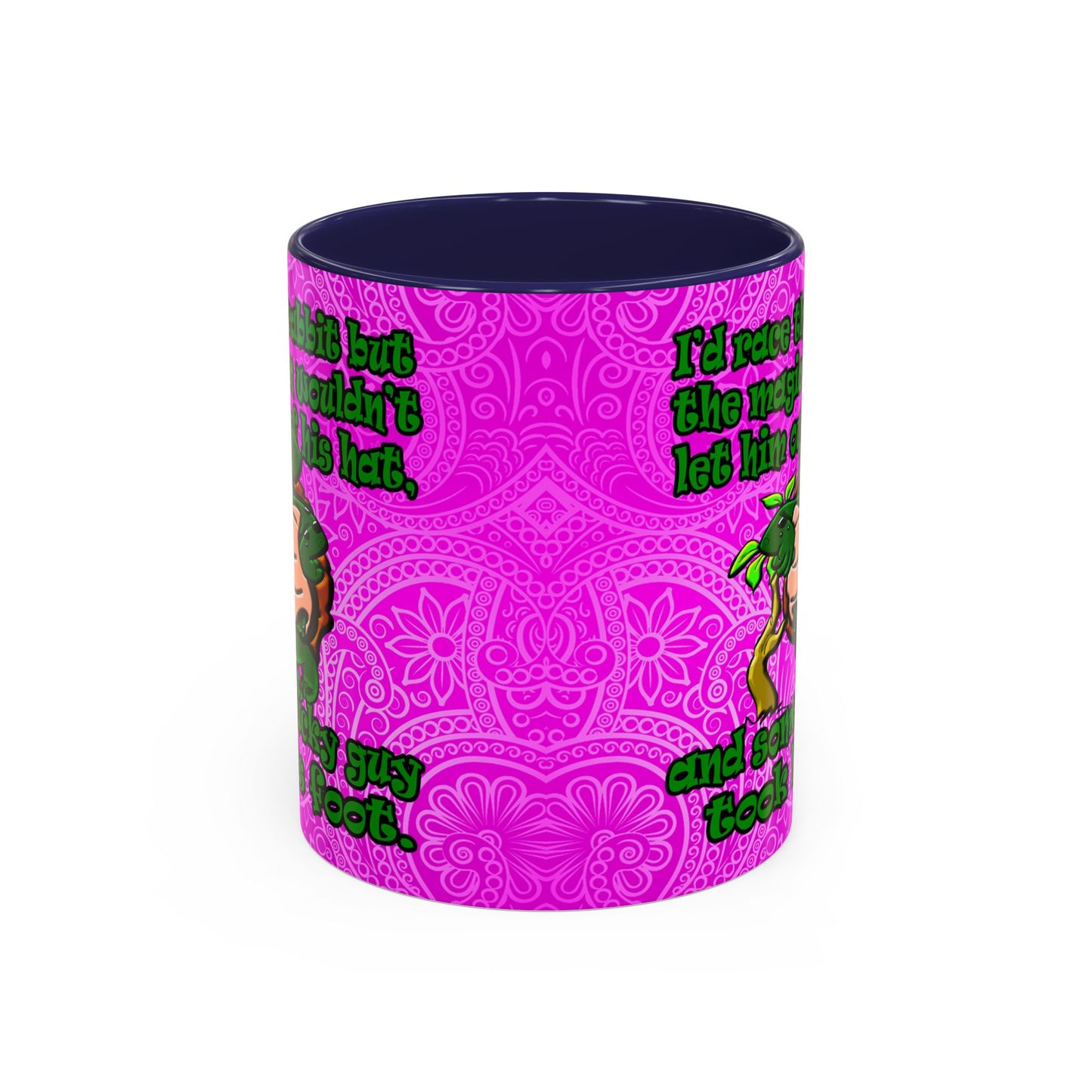 turtle race - Accent Mug (pink swirl)
