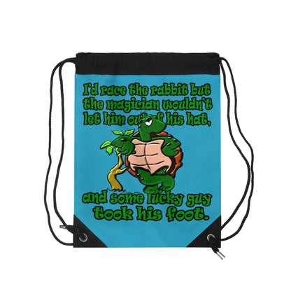 turtle race - Drawstring Bag (turquoise)