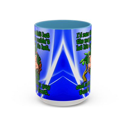 turtle race - Accent Mug (blue-white wave)