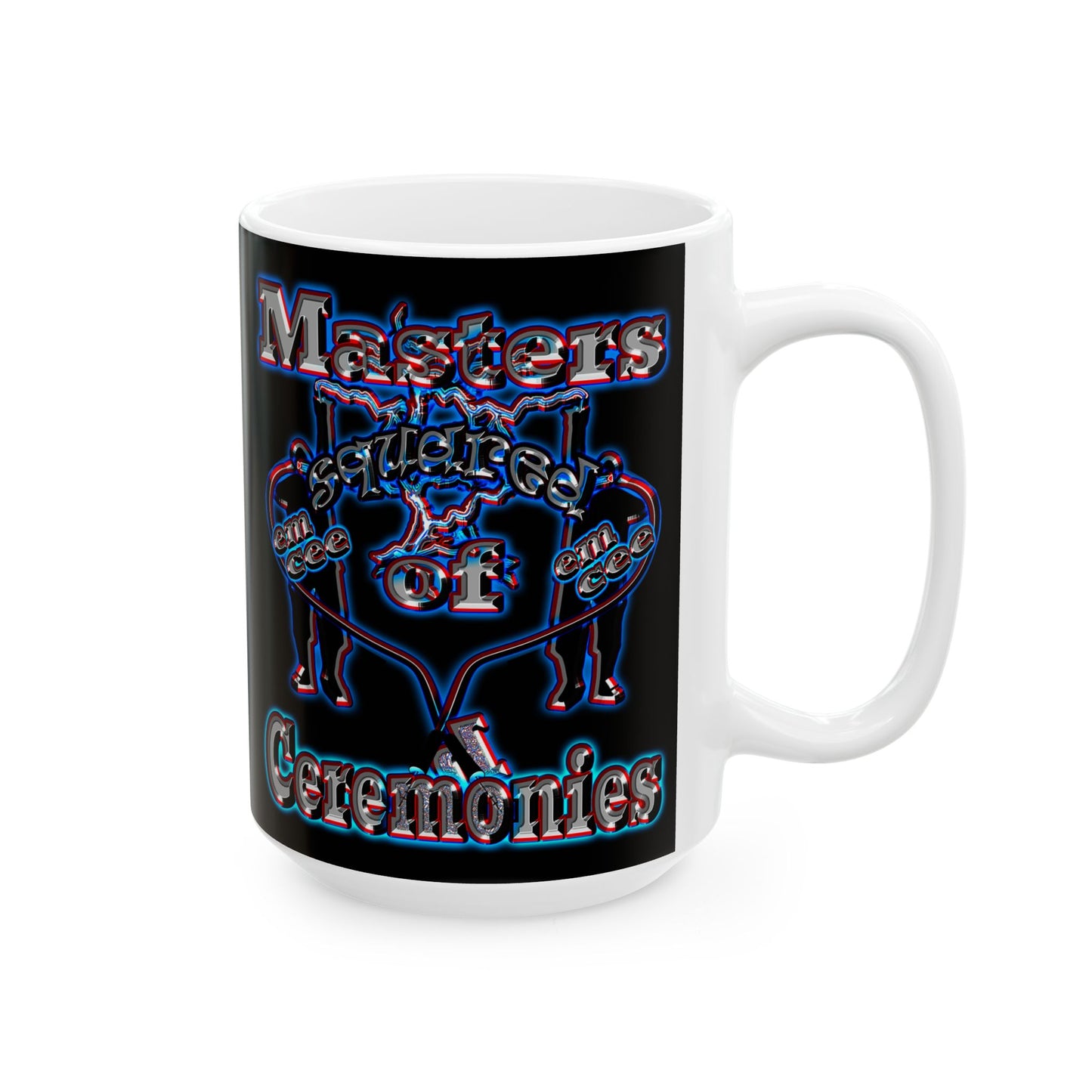 em cee squared - White Mug (black)