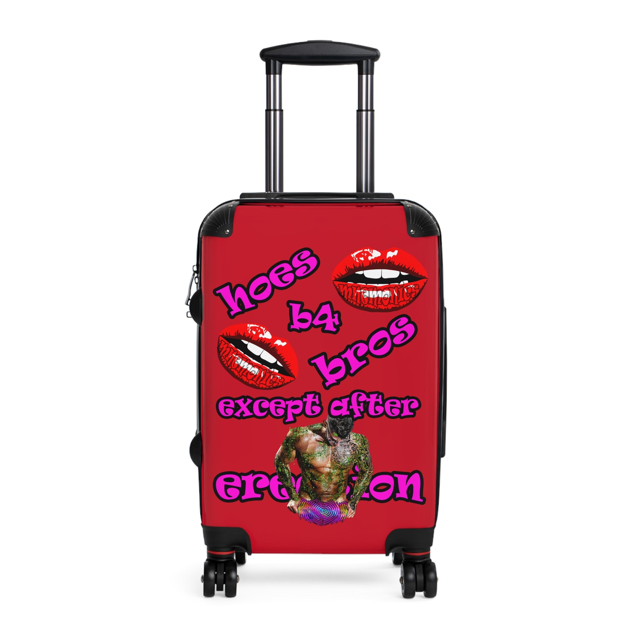 hoes b4 bros - Suitcase (dark red)
