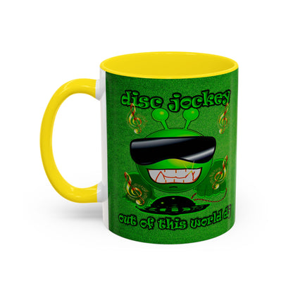 disc jockey - Accent Mug (green turf)