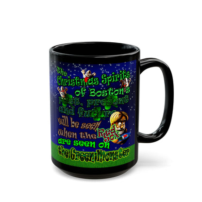 christmas spirits of boston - Black Mug ('snoops' background)