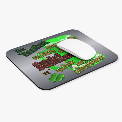 celtics logo - Mouse Pad (Rectangle) (brushed nickel)