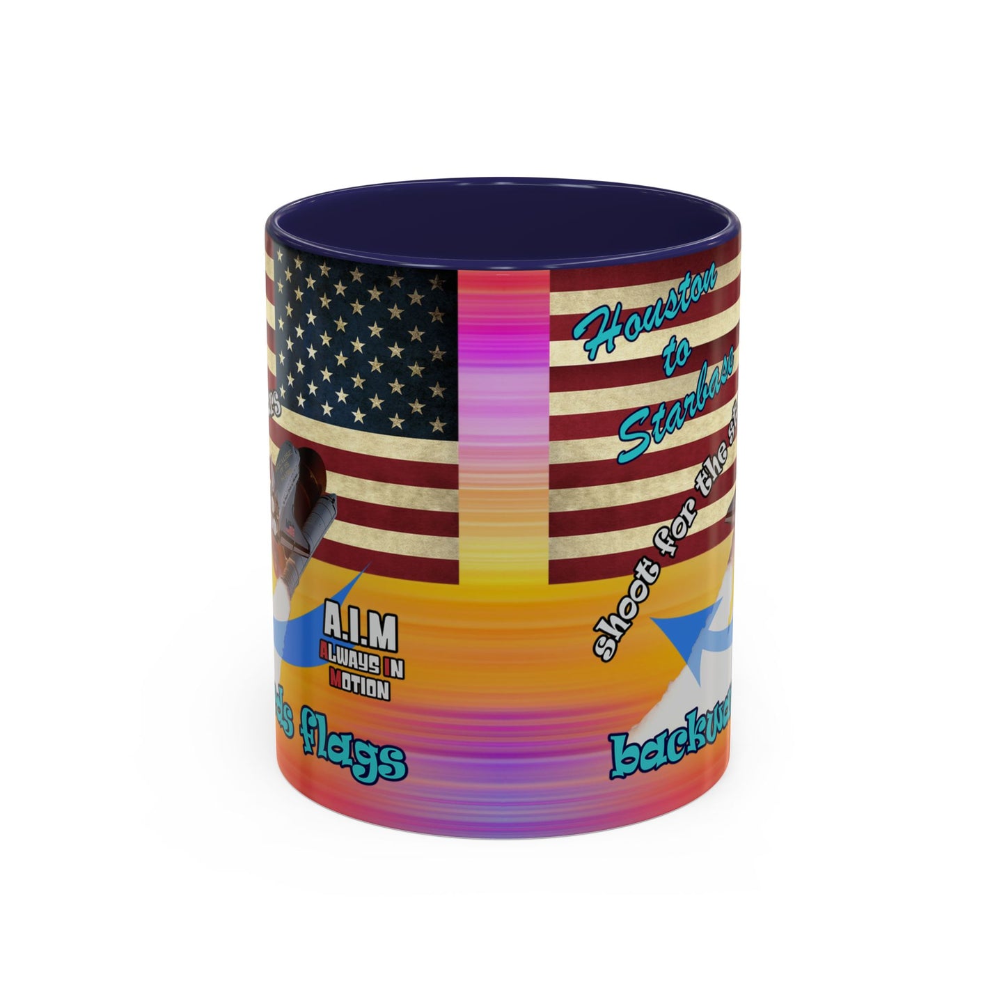 shoot for the stars - Accent Mug (color blur)