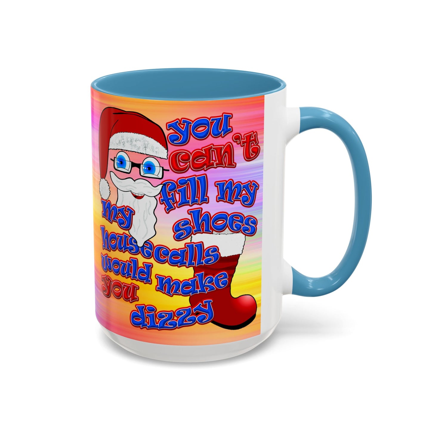 santa's shoes - Accent Mug (color blur)