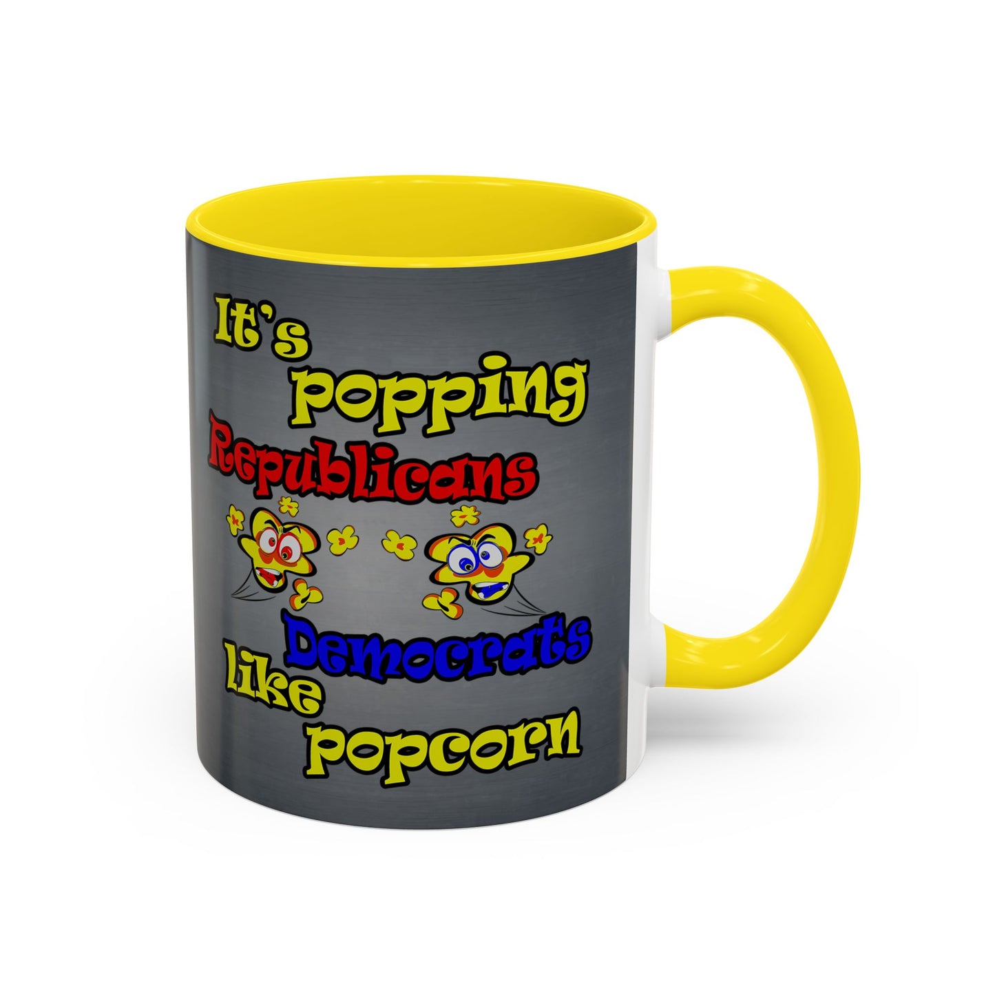 popping like popcorn - Accent Mug (grey-light grey)