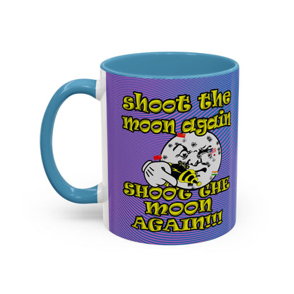 shoot the moon again - Accent Mug (light blue-purple wave)