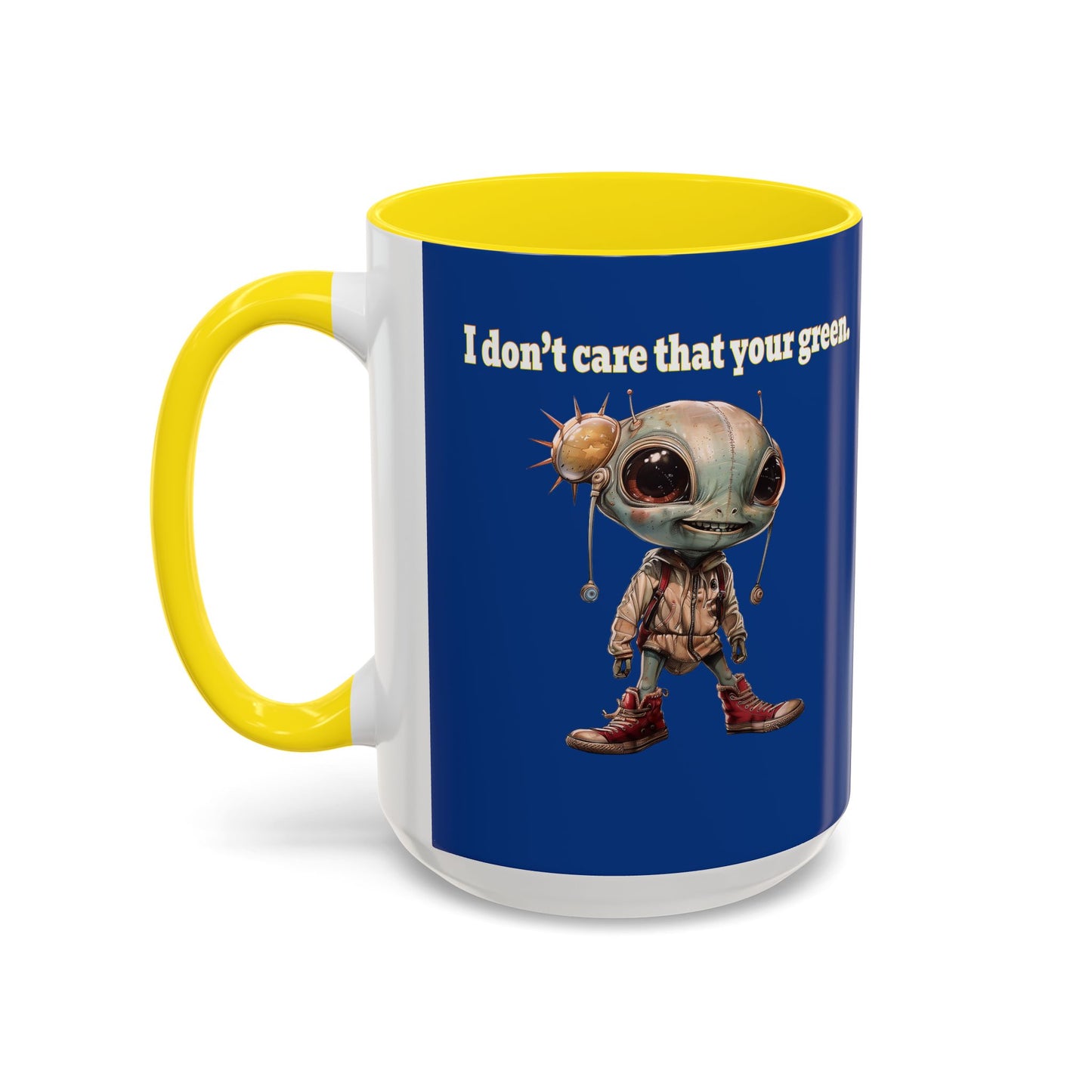 I don't care that your grey - Accent Mug (dark blue)