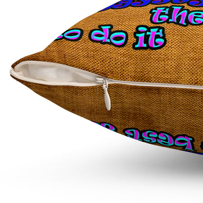 doggystyle - Spun Polyester Square Pillow - (dichromatic brown papyrus)