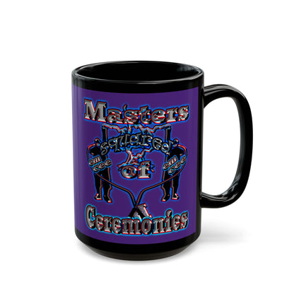 em cee squared - Black Mug (purple)