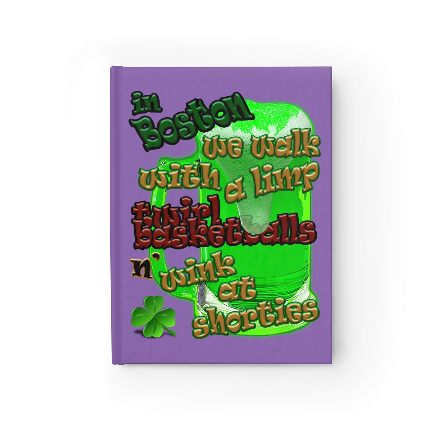 celtics logo - journal-lined (light purple)