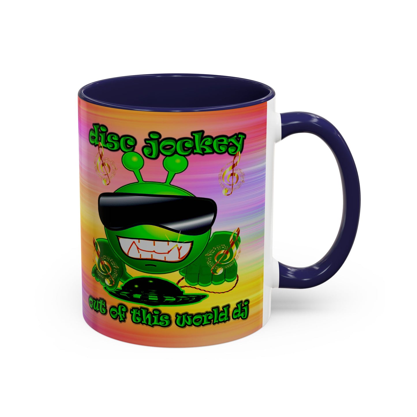 disc jockey - Accent Mug (color blur)