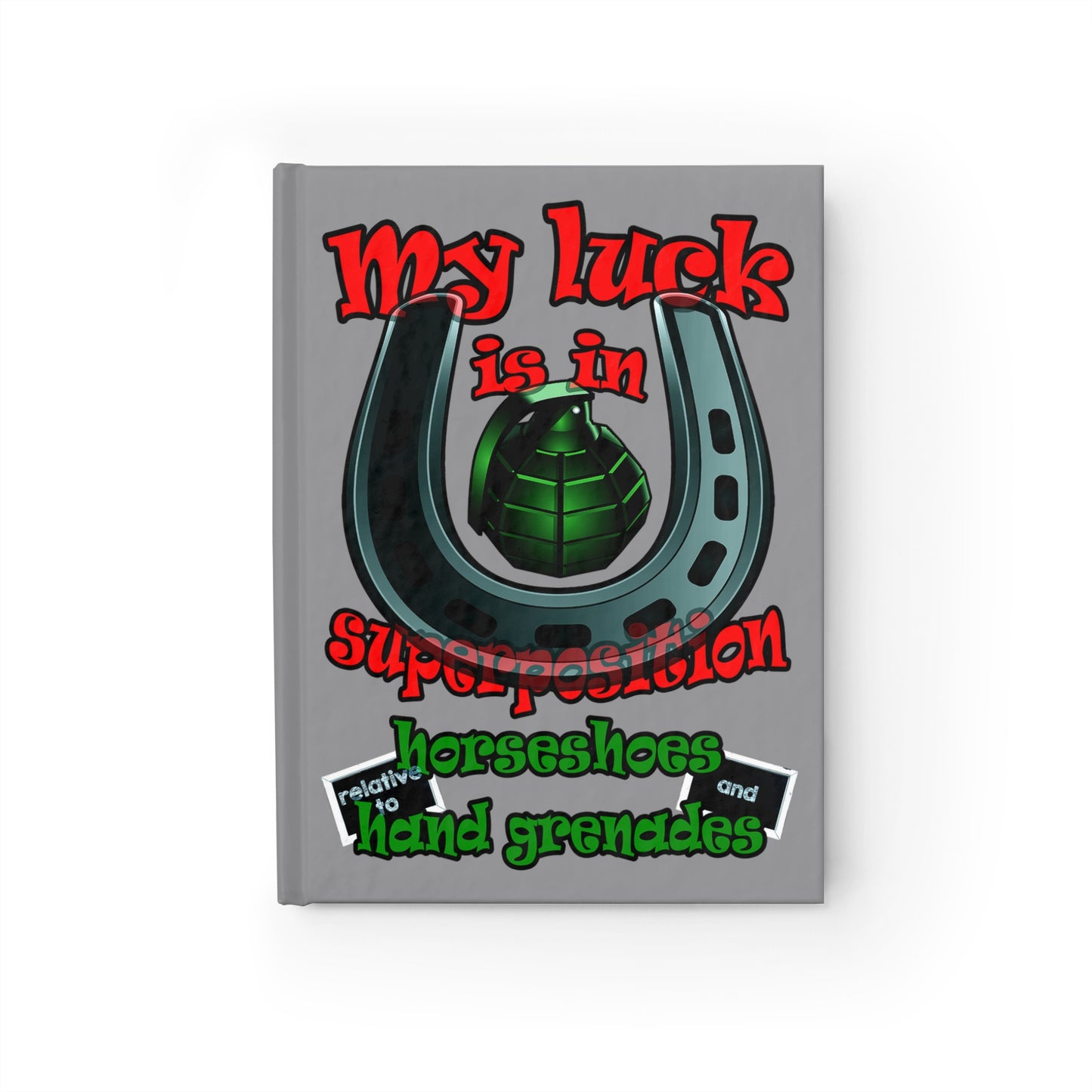 my luck - journal-lined (grey)