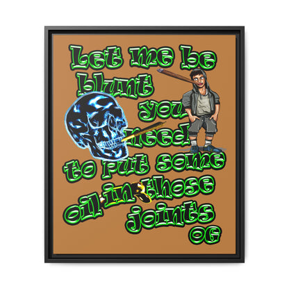 og - framed canvas art (light brown)