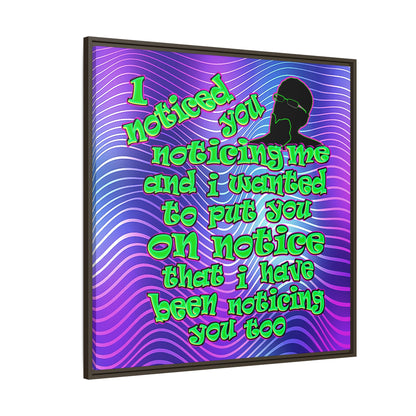 noticed you noticing - framed canvas art (purple wave)