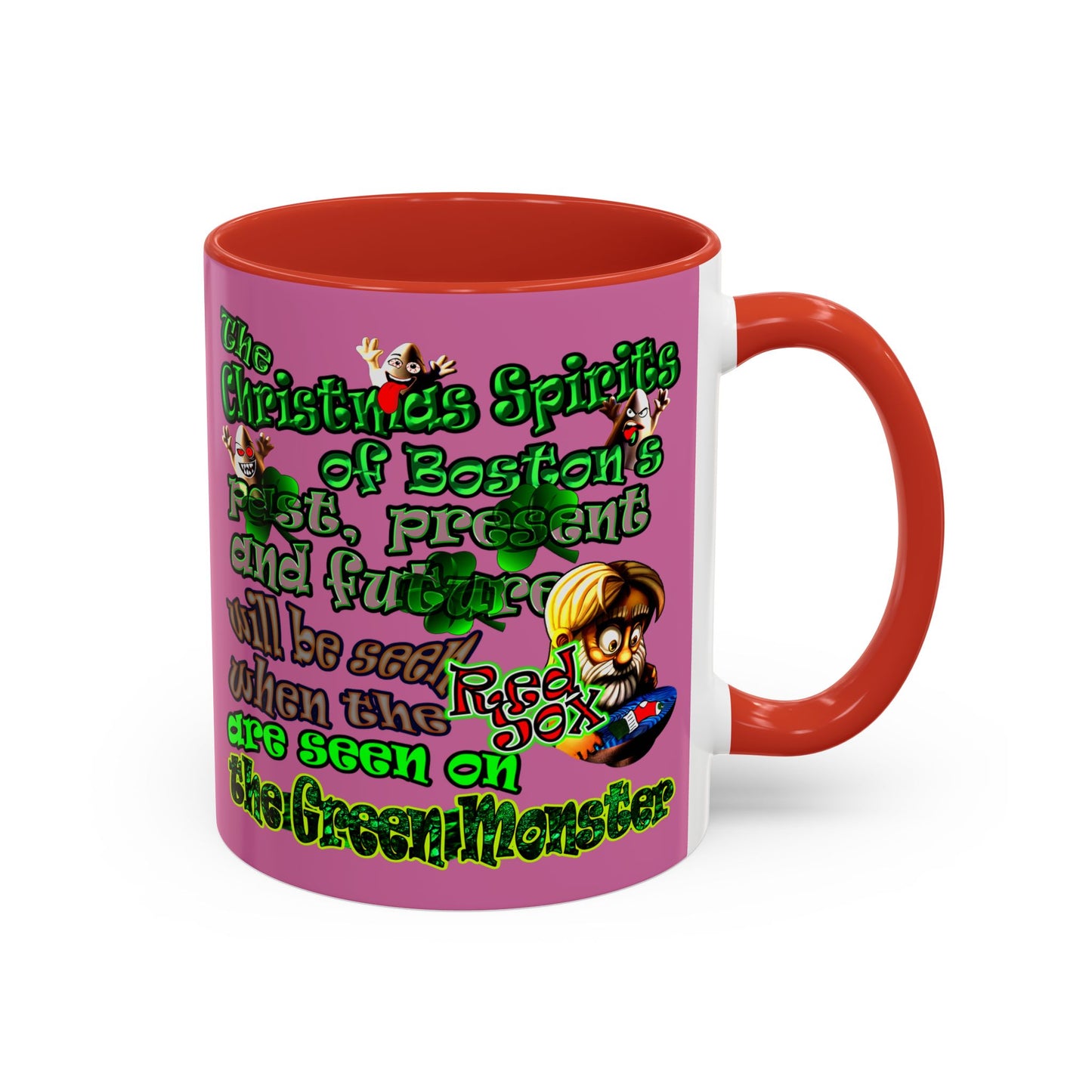 christmas spirits of boston - Accent Mug (light pink)