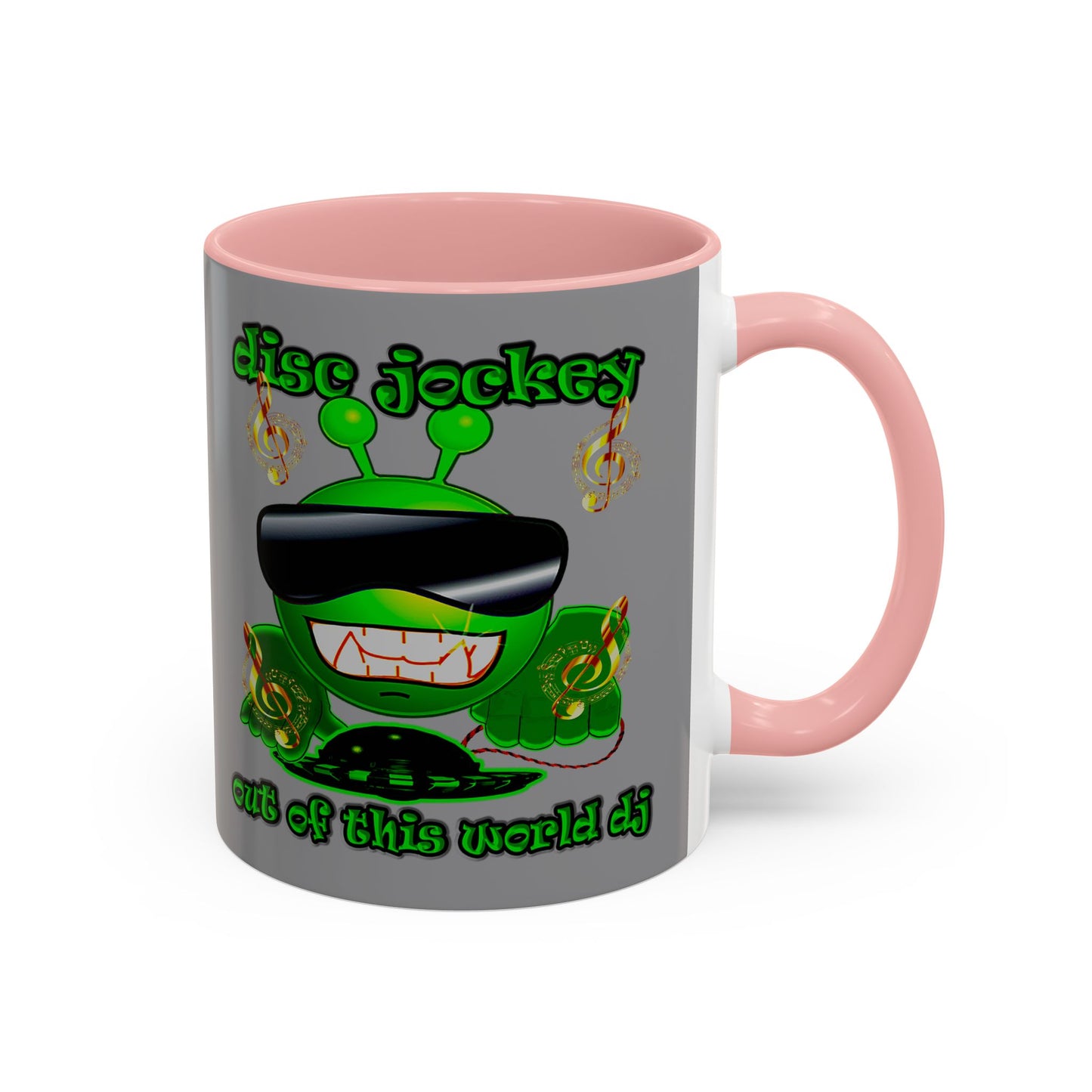 disc jockey - Accent Mug (grey)