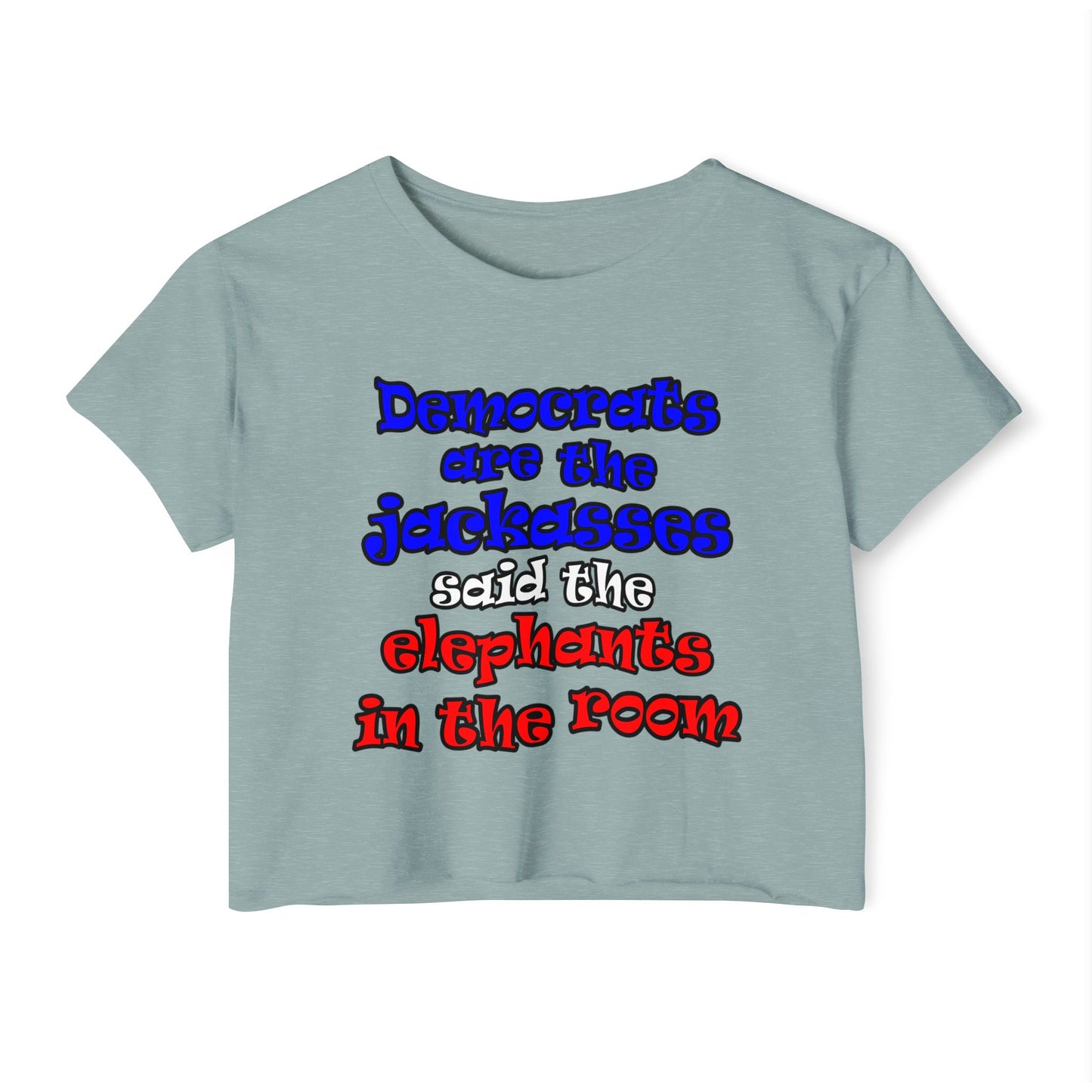 donkeys and elephants - Women's Festival Crop Top