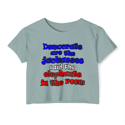 donkeys and elephants - Women's Festival Crop Top